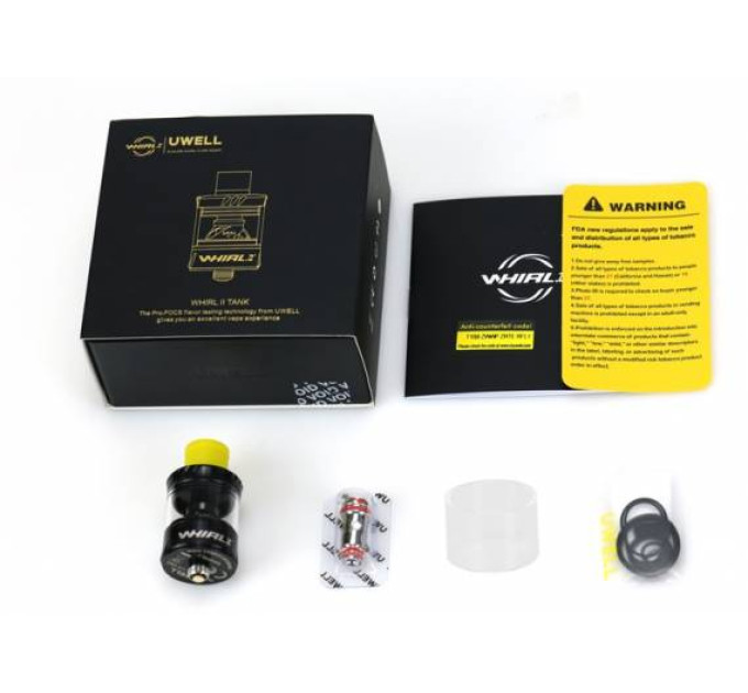 Бак для вейпа на испарителях Uwell Whirl 2 25mm 3.5ml Original (Чорний) (16662)