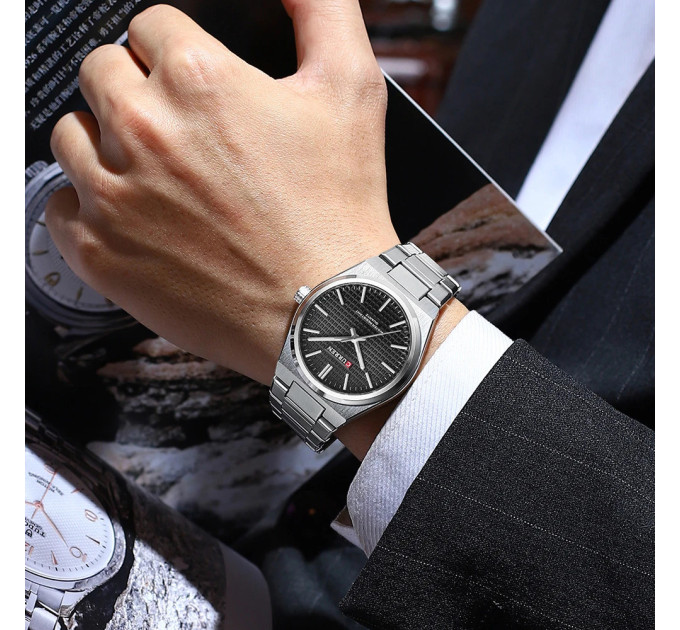 Часы наручные Curren 8439G (Silver Black Silver) (18692)