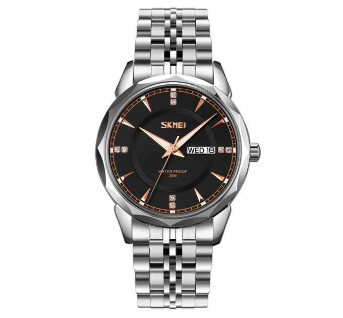 Часы наручные Skmei 9268 (Silver Black, 9268SIBK) (18385)