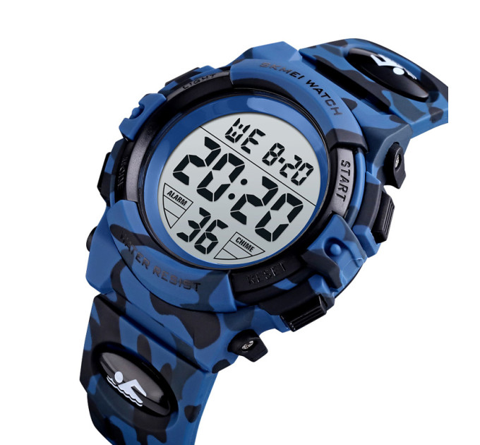 Часы наручные детские Skmei 1548 Original (Camouflage Dark Blue, 1548CMDKBU) (17149)