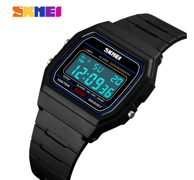 Детские наручные часы Skmei 1460 Original электронные спортивные для мальчика (Black, 1460BK) (19148)