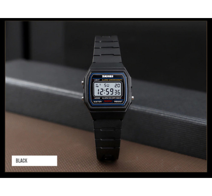 Детские наручные часы Skmei 1460 Original электронные спортивные для мальчика (Black, 1460BK) (19148)