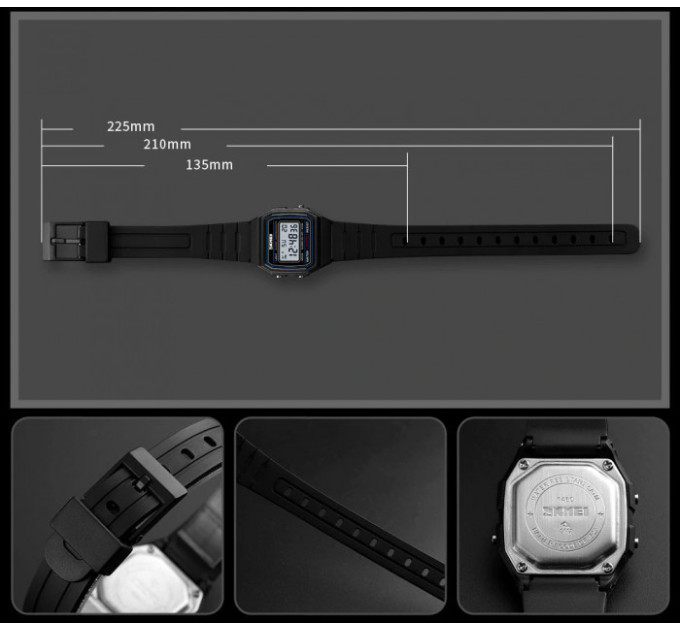 Детские наручные часы Skmei 1460 Original электронные спортивные для мальчика (Black, 1460BK) (19148)