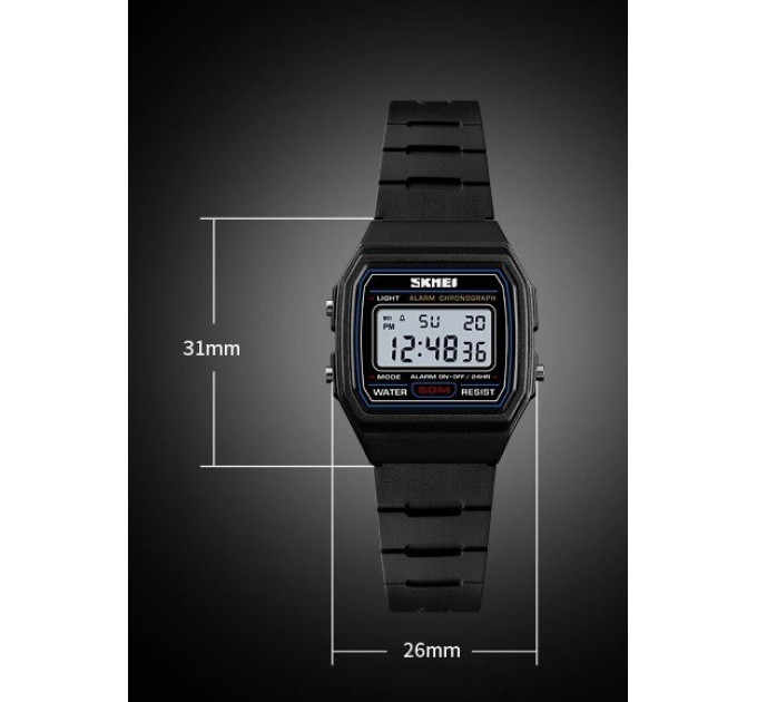 Детские наручные часы Skmei 1460 Original электронные спортивные для мальчика (Black, 1460BK) (19148)