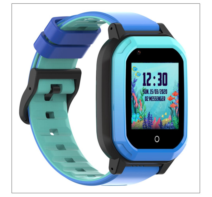Детские умные смарт-часы Wonlex KT20  с камерой WI-FI GPS SIM-карта видеозвонок Original (Blue) (17767)