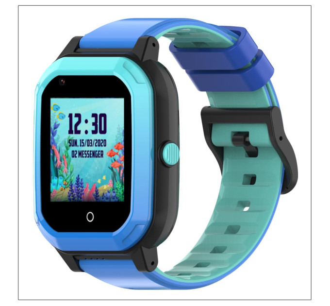 Детские умные смарт-часы Wonlex KT20  с камерой WI-FI GPS SIM-карта видеозвонок Original (Blue) (17767)