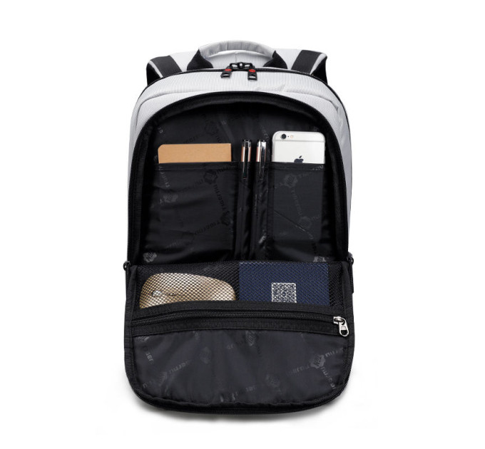 Городской рюкзак Tigernu T-B3142 18л для ноутбука 17'' (Silver Grey) (17050)