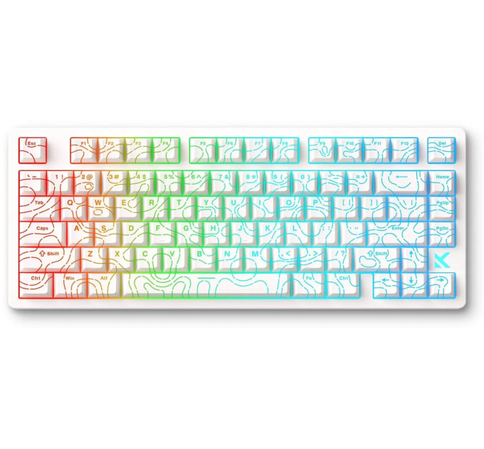 Клавиатура беспроводная магнитная MCHOSE Jet 75 с подсветкой RGB / Раскладка 75%  (White) (19706)
