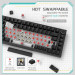 Клавиатура механическая AJAZZ AK820 Red Switch / Белая LED-подсветка / Раскладка 75% (Black) (19572)