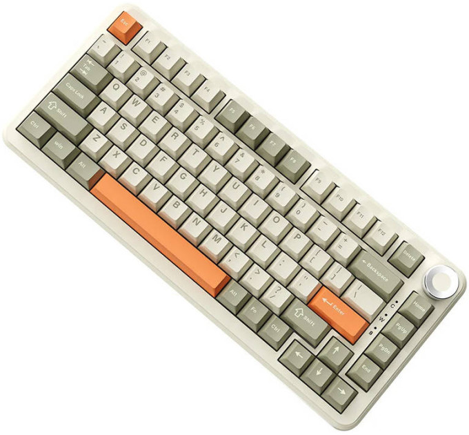 Клавиатура механическая  беспроводная Bluetooth / 2,4 AJAZZ AK820 MAX PLUS Flying Fish Switch / с подсветкой RGB / 8000 мА·ч / Раскладка 75%  (Retro Colour) (19568)