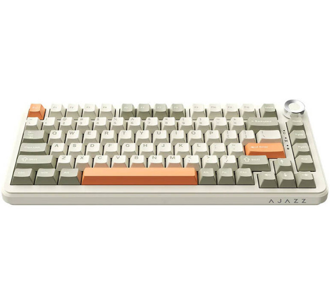 Клавиатура механическая  беспроводная Bluetooth / 2,4 AJAZZ AK820 MAX PLUS Flying Fish Switch / с подсветкой RGB / 8000 мА·ч / Раскладка 75%  (Retro Colour) (19568)