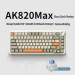 Клавиатура механическая  беспроводная Bluetooth / 2,4 AJAZZ AK820 MAX PLUS Flying Fish Switch / с подсветкой RGB / 8000 мА·ч / Раскладка 75%  (Retro Colour) (19568)