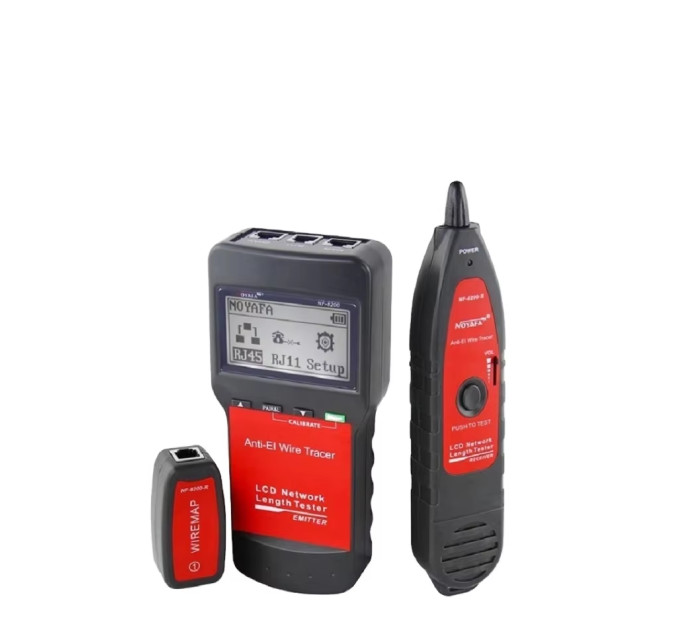Многофункциональный кабельный тестер Noyafa NF-8200 для RJ45, RJ11  трассоискатель, измеритель расстояний (18890)