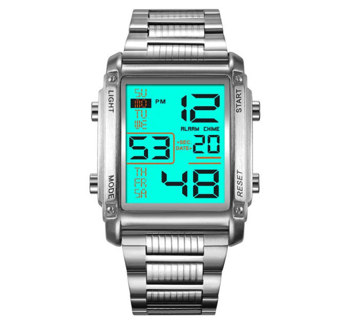 Мужские наручные часы Skmei 2206 Original классические спортивные на браслете (Silver White, 2206SIWT) (19156)