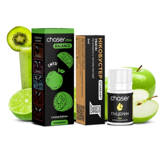 Набор для самозамеса на солевом никотине CHASER Mix BALANCE NEW 30 мл (Смузи, 0-50 мг) (17812)