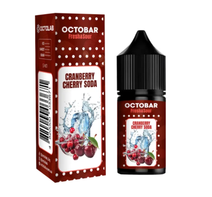 Набор для самозамеса на солевом никотине Octobar Fresh & Sour 10 мл (Cranberry Cherry Soda Клюква Вишня Содовая, 0-50 мг) (18497)