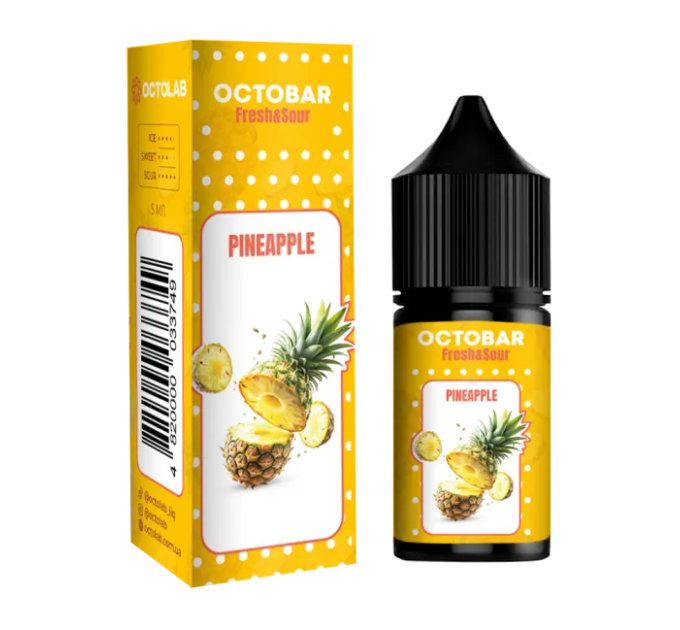 Набор для самозамеса на солевом никотине Octobar Fresh & Sour 10 мл (Pineapple Ананас, 0-50 мг) (18504)