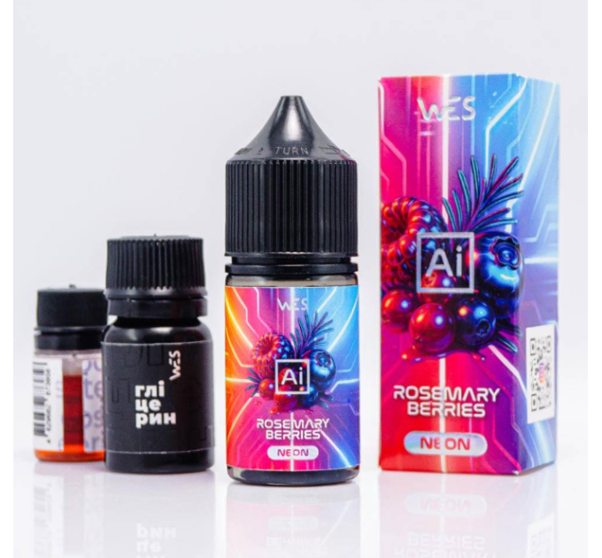 Набор для самозамеса на солевом никотине WES AI NEON 30 мл (Rosemary Berries Розмарин с Лесными ягодами, 0-50 мг) (18617)