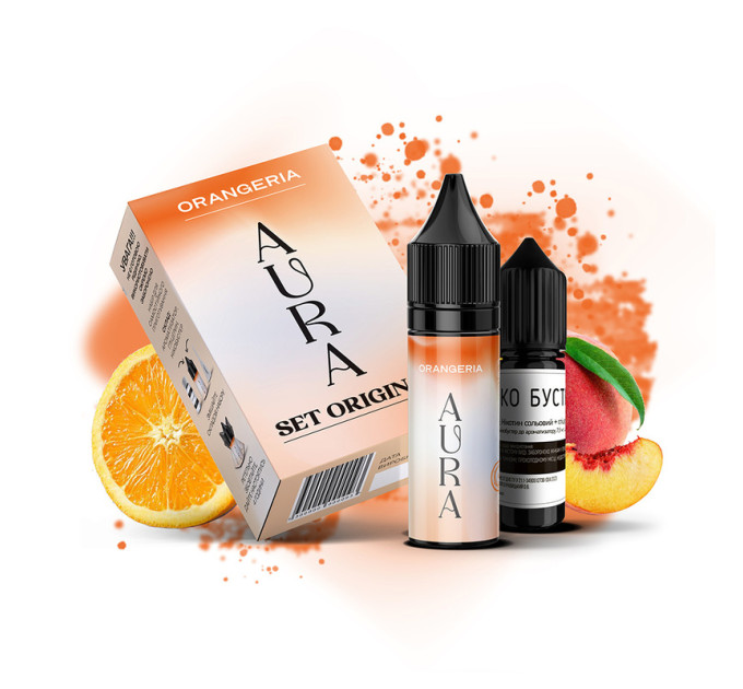 Набор для самозамеса солевой Aura 30 мл (Orangeria Апельсин Персик, 0-50 мг) (17205)