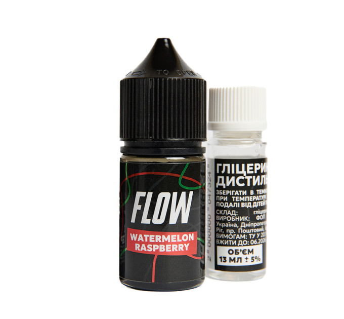 Набор для самозамеса солевой FLOW 30 мл (Watermelon Raspberry Арбуз малина, 0-50 мг) (17227)