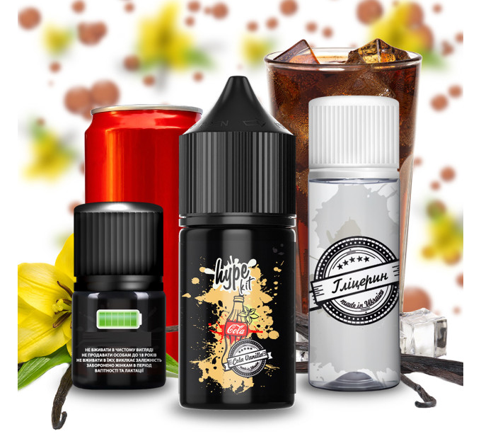 Набор для самозамеса солевой Hype 30 мл, 0-50 мг Cola Vanilla (Ванильная кола) (16863)