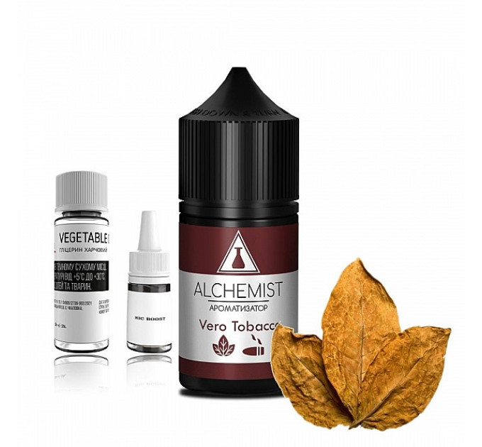Набор компонентов для самозамеса солевой ALCHEMIST 30 мл (Vero Tobacco Мягкий табак, 0-50 мг) (18097)