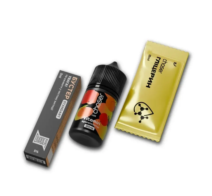 Набор компонентов для самозамеса солевой CHASER Lux Ultra 30 мл (VITAMIN Персик Яблоко, 0-50 мг) (18067)