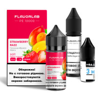 Набор компонентов для самозамеса солевой Flavorlab PE 10000 30мл (Strawberry Razz, клубника малина 0-65 мг)