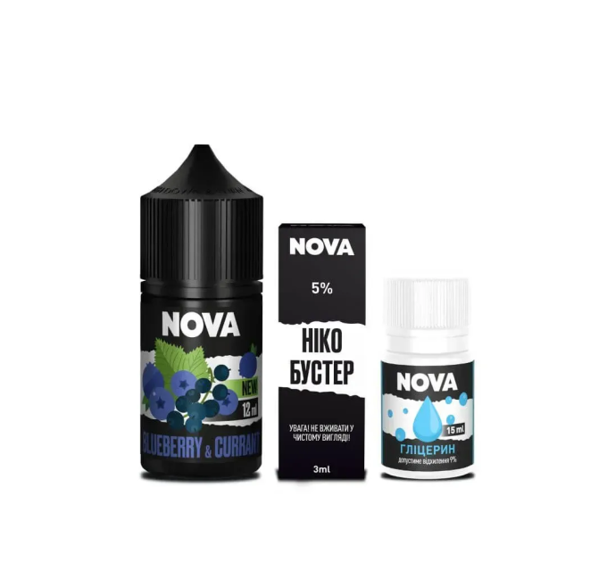 Набор компонентов для самозамеса солевой Nova 30 мл (BLUEBERRY CURRANT Черника Смородина, 0-50 мг) (18074)