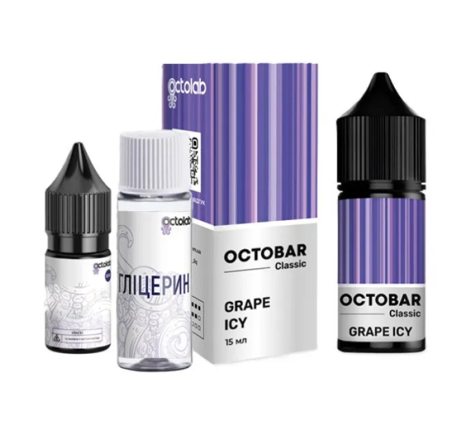 Набор компонентов для самозамеса солевой Octobar Classic 30мл (Grape Icy Виноград Айс, 0-65 мг) (18301)