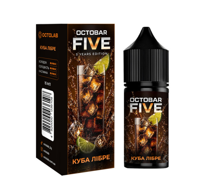 Набор компонентов для самозамеса солевой Octobar Five Limeted Edition 30 мл (Куба Либре, 0-50 мг) (19851)