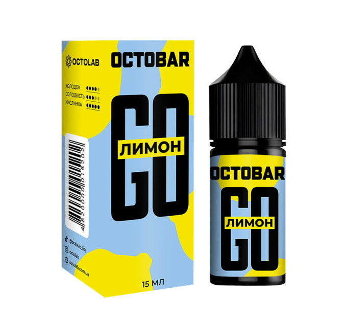Набор компонентов для самозамеса солевой Octobar GO 30 мл (Лимон, 0-50 мг) (19856)