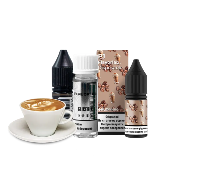 Набор компонентов для самозамеса солевой жидкости Flavorlab P1 10 мл (Frapuccino Фрапучино, 0-50 мг) (17917)