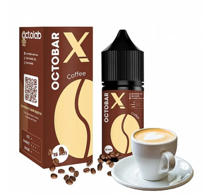 Набор компонентов для самозамеса солевой жидкости Octobar X 30 мл (Coffee Кофе, 0-65 мг) (17895)