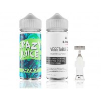 Набір заправки для самозамішування на органічному нікотині Crazy Juice Mint 120 мл 0-3 мг (Жуйка Orbit Солодка М'ята)
