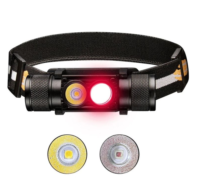 Налобный фонарик Sofirn H25LR аккумуляторный светодиодный фонарь с красным светом (Black) (19275)