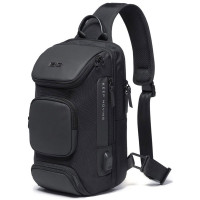 Однолямочный рюкзак через плечо Bange BG-7086 9л Сумка-слинг с USB-разъемом (Black)