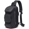 Однолямочный рюкзак через плечо Bange BG-7086 9л Сумка-слинг с USB-разъемом (Black) (19380)