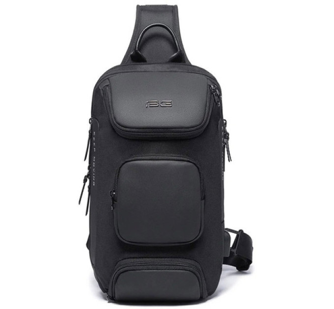 Однолямочный рюкзак через плечо Bange BG-7086 9л Сумка-слинг с USB-разъемом (Black) (19380)