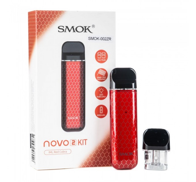 Підсистема Smok Novo 2 Pod original Kit 800mAh 2ml (Red Cobra)
