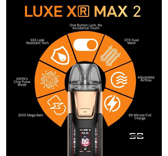 Под-система Vaporesso LUXE XR Max 2 80W Pod 3200mAh 5ml электронная сигарета Original Kit (Silver) (18824)