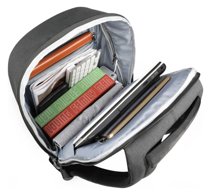 Рюкзак городской Tigernu T-B3595 19л с USB для ноутбука 15.6'' (Black Grey) (17053)