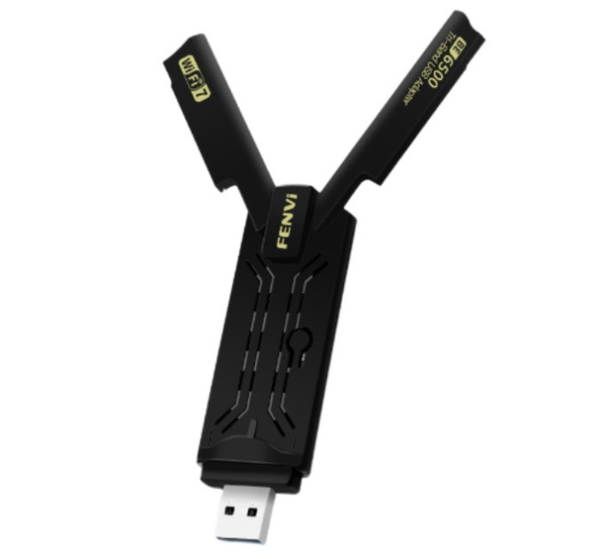 Сетевой адаптер Wi-Fi 7 USB Fenvi FU-BE6500 трехдиапазонный беспроводной MU-MIMO (Black) (19123)