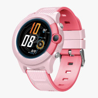 Смарт-годинник дитячий LEMFO D36 4G з камерою WI-FI GPS SIM-карта геозабором Original силіконовий ремінець (Рожевий)
