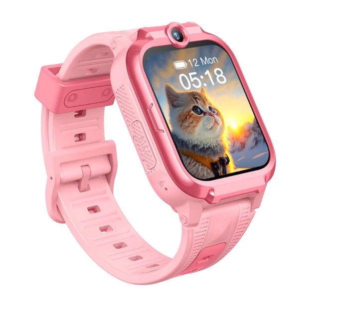 Смарт-часы детские Wonlex CT28 часы-телефон с видеозвонком GPS WI-FI и SIM-картой Original (Pink) (19898)
