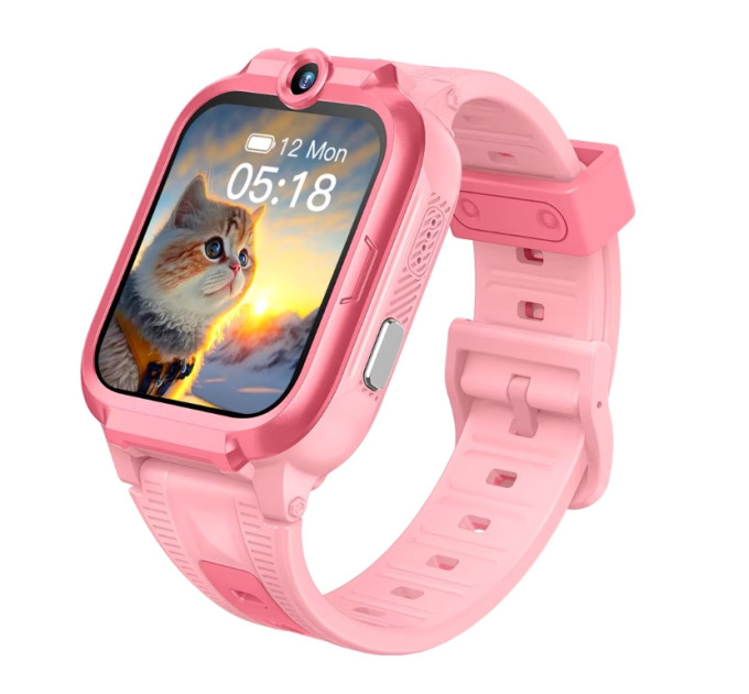 Смарт-часы детские Wonlex CT28 часы-телефон с видеозвонком GPS WI-FI и SIM-картой Original (Pink) (19898)