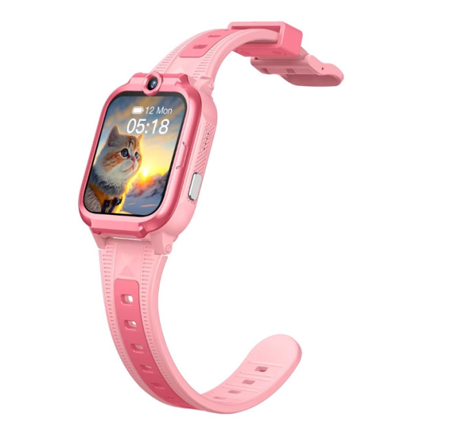 Смарт-часы детские Wonlex CT28 часы-телефон с видеозвонком GPS WI-FI и SIM-картой Original (Pink) (19898)