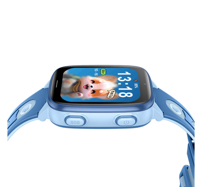 Смарт часы-телефон детские Wonlex CT23 Original с видеозвонком WI-FI GPS SIM-карта (Blue) (18354)
