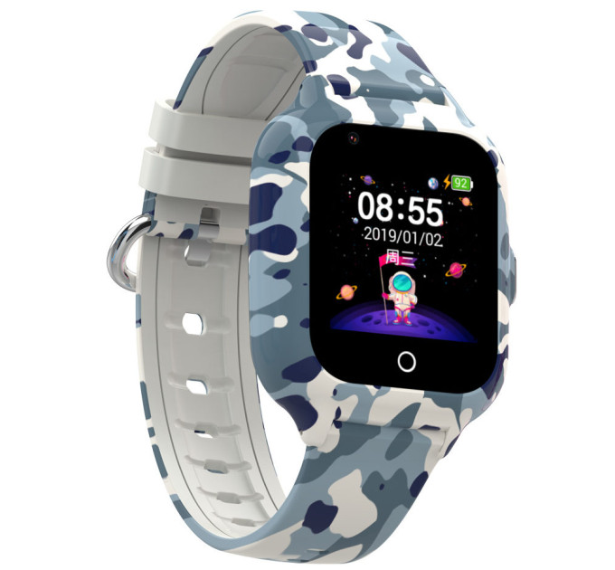 Смарт часы-телефон детские Wonlex KT22S 4G камера прослушка геозона WI-FI GPS SIM Original (Grey) (17001)