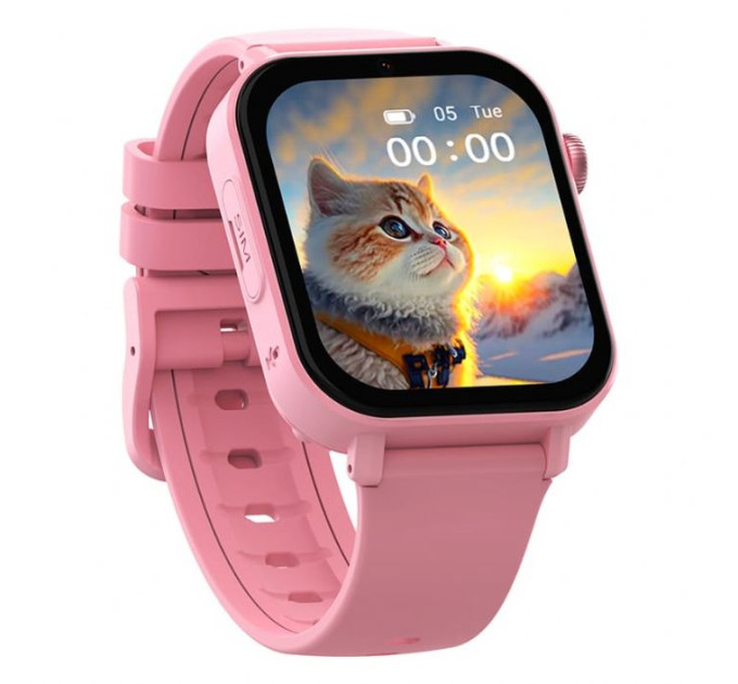 Смарт часы-телефон детские Wonlex KT36 Original с видеозвонком WI-FI GPS SIM-карта (Pink) (18347)